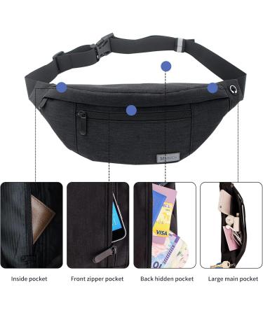 Big Crossbody Belly Pocket Belt Bag - Waterproof Hip Bag for Men & Women | Large Cell Phone & Money Belts for Camping Hiking & Fitness - Buy Online on GoSupps.com