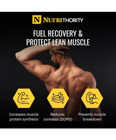 Nutrithority - BCAA Powder Post Workout Recovery Powder with BCAAs Amino Acids L-Isoleucine L-Leucine and L-Valine Improve Muscle Recovery and Hydration Sugar Free (Raspberry Rage) (30 Servings) - Buy Online on GoSupps.com