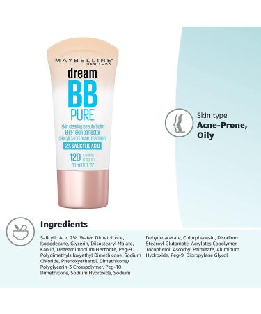 Maybelline Dream Pure BB Cream - Light Medium - 1 oz | Flawless Skin & Lightweight Coverage - Buy Online on GoSupps.com