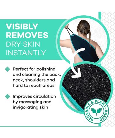 Dermasuri Deep Exfoliating Back Scrubber - 27 Long Bath & Shower Scrub Tool for Women & Men - Buy Online on GoSupps.com