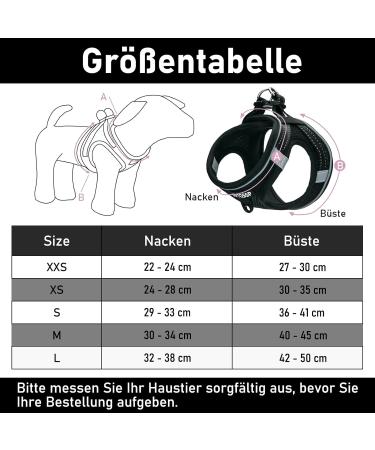 Premium Black Padded Dog Harness for Small Dogs | Comfortable XS Puppy Harness | Durable & Adjustable Harness for Small Breeds - Buy Online on GoSupps.com