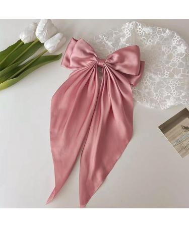 Big Bow Hair Clips Green Hair Bow Bow Hair for Women Long Ribbon Hair Pins Accessories for Party Hair Accessories Soft Hairpin for Women Girls Barrettes Hair Accessories christmas gifts for wl (Pink) - Buy Online on GoSupps.com
