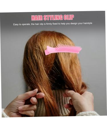 HAPINARY Hair Salon Clip Hair Cutting Clips Hair Styling Clamps Sectioning Clips Grip Clips for Hair Sectioning Haircut Accessories Barber Hair Clips Hair Parting Tools Nonslip Hair Clips 14.20X3.00X2.30CM Pink - Buy Online on GoSupps.com