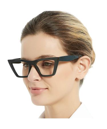 OCCI CHIARI Fashion Reading Glasses Cat Eye Reader 0 1.0 1.25 1.5 1.75 2.0 2.25 2.5 2.75 3.0 3.5 4.0 5.0 6.0 (Black 4.00)