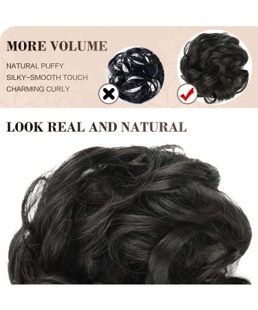 BARSDAR Hair Bun Extensions Hairpiece Hair Rubber Scrunchies for Women Ponytail Extensions Updo Curly Messy Bun - Golden Brown 1 Count (Pack of 1) 10#-Golden Brown - Buy Online on GoSupps.com