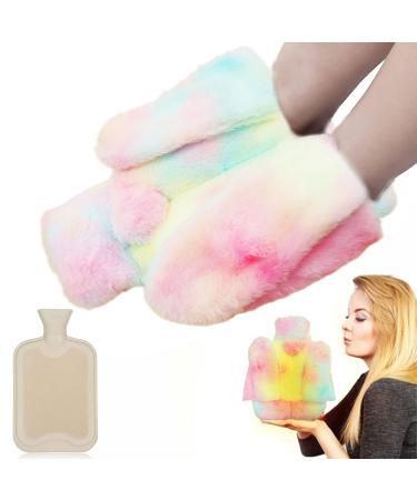 Maruko foot warmer without electricity 2 in 1 hot water bottle for the feet 2l foot warmers with a soft plush cover durable anti-slip sole suitable for keeping warm and pain relief (colorful) - Buy Online on GoSupps.com