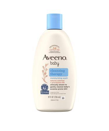 Aveeno Baby Cleansing Therapy Moisturizing Wash Fragrance Free 8 fl oz (236 ml) - Buy Online on GoSupps.com