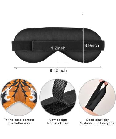 Haskirky Light Blocking Eye Mask - Adjustable for Men and Women - Ideal for Travel, Yoga, Meditation, Deep Sleep - Tiger Eye Mascot - Buy Online on GoSupps.com