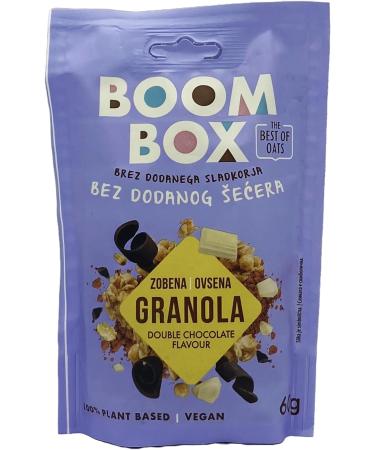 BOOM BOX Double Chocolate Oat Granola - 60g Decadent Chocolate Bliss - Buy Online on GoSupps.com