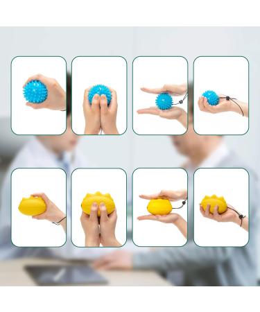 Hand Trainer Ball Set - 2 Pieces (Soft & Hedgehog) | Therapy Finger Strengthening & Anti-Stress Massage - Buy Online on GoSupps.com