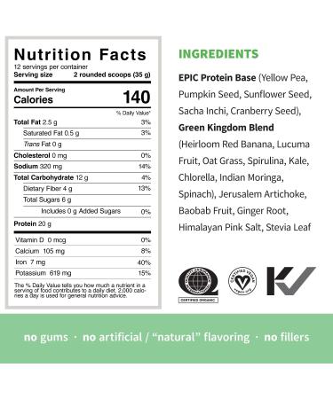 Sprout Living Epic Protein Bundle - Vanilla Lucuma & Green Kingdom | 1lb 12 Servings - Buy Online on GoSupps.com