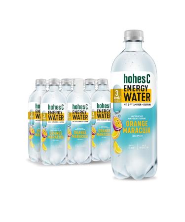 High C Energy Water Orange Maracuja (6x750ml) including free water polo.More energy with vitamin C B6 & B12 + Guarana only 3kcal/100ml without added sugar without preservatives vegan