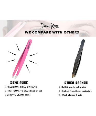 Demi Rose Professional Stainless Steel Tweezers for Precision Ingrown Hair Removal - Tea Rose - Buy Online on GoSupps.com