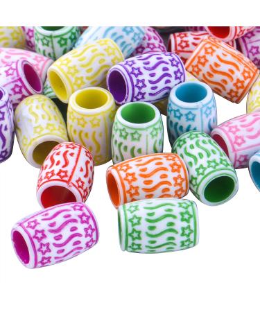 100pcs Dreadlock Beads Hair Tube Beads - Mixed Colors Style1 | Hair Braiding Decoration Accessories - Buy Online on GoSupps.com