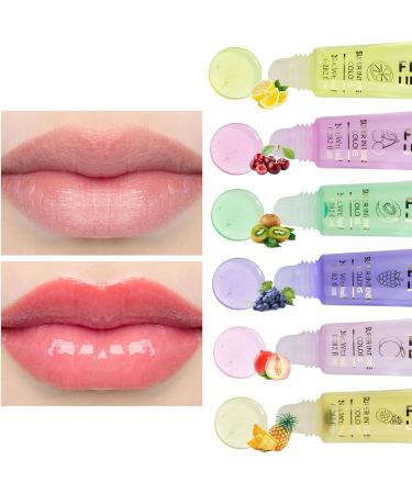 Poupangke Lip oil fruity shine 6 x moisturizing fruity practical facial care accessory for travel office outdoor and school - Buy Online on GoSupps.com