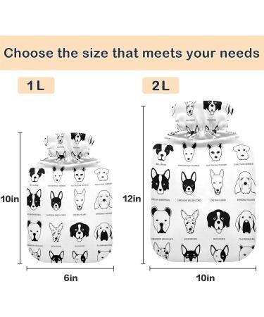 Buy Naanle Dog Breeds Hot Water Bottle - 2L Large Thermal Relief for Bed & Feet | Pain Relief & Cold Therapy | Eco-Friendly Transparent Bag - Ship Internationally - Buy Online on GoSupps.com