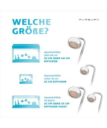 Measury 400mm Stainless Steel CO2 Diffuser for Aquariums - Enhance Your Aquatic Garden - Buy Online on GoSupps.com