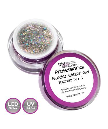 RM Beautynails Builder Glitter Gel No 3 - UV LED Nail Gel 5ml | Premium Builder Gel for Stunning Nails - International Shipping Available - Buy Online on GoSupps.com