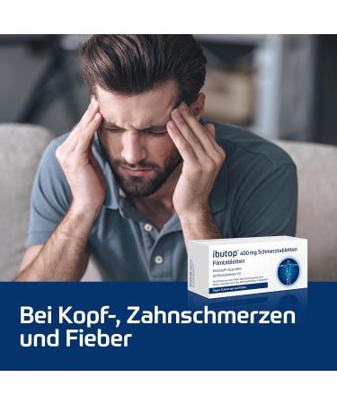 Ibutop 400 mg Painkillers - Ibuprofen Tablets for Headache Toothache & Fever Relief | 50 Anti-Inflammatory Tablets - Fast International Shipping - Buy Online on GoSupps.com