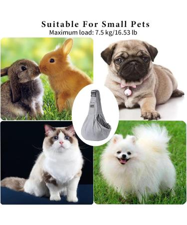 ESPFHN Pet Sling Carrier Reversible Hands Free Sling Carrier Shoulder Bag Adjustable Tote Bag with Front Pocket Outdoor Travel Sling Carrier for Small Dog Cat Rabbit Walking Daily Use Black - Buy Online on GoSupps.com