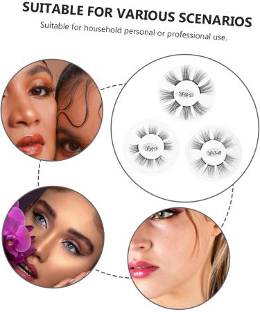 POPETPOP 3boxes Fake Eyelashes Dramatic Eyelashes Costume Eye Lashes Fiber Eyelashes Eye Makeup Accessories for Girls Waterproof Eyelashes False Eyelashes Ladies Dense Chemical Fiber - Buy Online on GoSupps.com