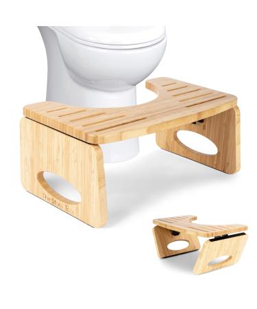 The Stool Tool Modern Foldable Toilet Stool  Non-Slip Squatting Bathroom Stool for Adults and Kids  Made with Organic Bamboo  100 Recyclable Packaging