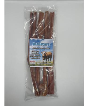 Bullsters Dog Treats Chews Bladder Sticks Odour Free All Natural and Dehydrated Beef Bladder No Preservatives No Additives Highly Digestible for Small Medium Large XL Dogs (5 Pack 12") - Buy Online on GoSupps.com