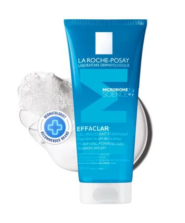 La Roche-Posay Face Wash Gel Cleanser Effaclar Gentle Purifying Foaming Gel for Oily and Sensitive Acne-Prone Skin. Alcohol-free Soap-Free Paraben-free Non-Comedogenic. 200mL