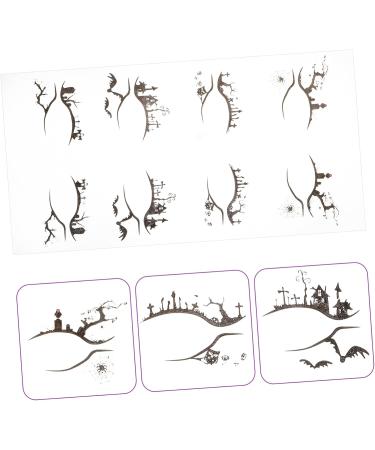 OHPHCALL 4 Pairs Black Temporary Eye Shadow Stickers Eye Makeup Decals Eye Shadow Stickers - Buy Online on GoSupps.com