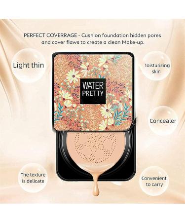 Mushroom Head Air Cushion CC Cream Concealer Lasting Nude Makeup Moisturizing Pigment BB Liquid Foundation Moisturizing Brightening Pigment Oil Control Even Skin Tone Makeup Base Primer (A# Natural color) - Buy Online on GoSupps.com