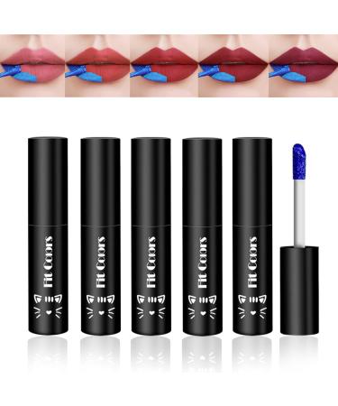 CORDYGLOW 5 Colours Peel Off Lip Gloss,Long Lasting Lip Tint,Peel Off Lip Stain Lip Tattoo Stain,Tattoo Magic Color Peel Off Lip Tint,Matte Lipstick Waterproof Lip stain for Womens Girls 5 colors