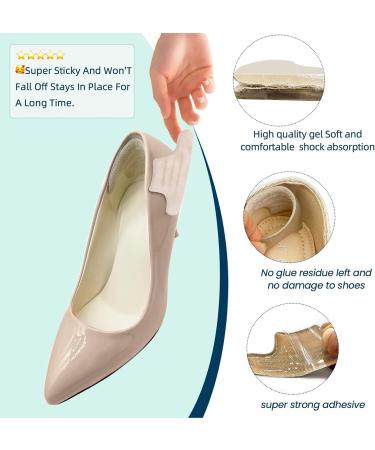 Heel Cushion Pads - Gel Heel Protectors & Grips for Loose Shoes | 4 Pairs (2 Beige + 2 Black) - Comfort & Fit for Men & Women - Buy Online on GoSupps.com