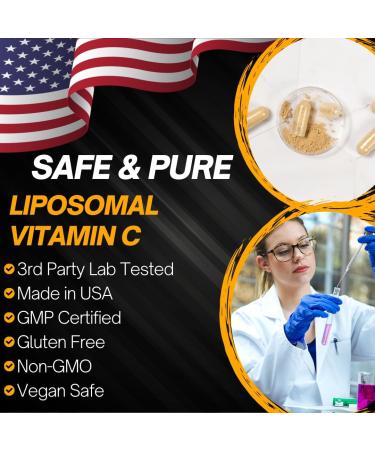 Advanced Bionetix Liposomal Vitamin C Supplement | LipoQuil-C Enhanced Absorption Technology | 120 Capsules 1000mg High Dose Fat Soluble Vita C | Immune Support Collagen Support - Buy Online on GoSupps.com