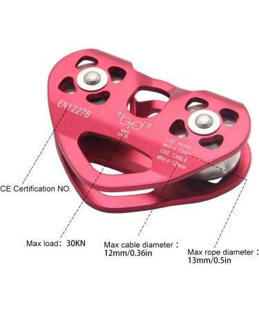 Latinaric Double Rope Pulley - Heart Shape Red Deflection Pulley for Cable Car & Via Ferrata | International Shipping - Buy Online on GoSupps.com