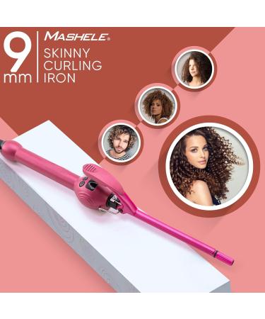 Professional 3/8 Inch Curling Iron - 9mm Ceramic Tourmaline Curl Wand for All Hair Types | Wave Hair Styling Tool with Non-Slip Handle | Adjustable Temperatures 225 F to 450 F - Buy Online on GoSupps.com