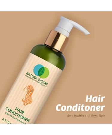 Hair Conditioner with Neem & Aloe Vera - 200ml | Reduces Hair Fall Strengthens & Moisturizes Scalp for Glossy Thick Hair - Buy Online on GoSupps.com