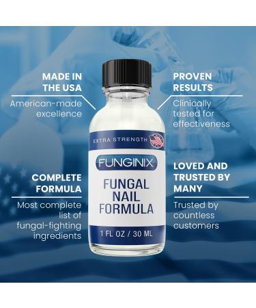 Funginix Healthy Nail Formula - USA-Made Treatment for Finger and Toe Fungus - Maximum Strength Solution (1oz) - Buy Online on GoSupps.com