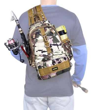 PLUSINNO Fishing Tackle Backpack Storage Bagï¼Fishing Gear Bagï¼Water-Resistant Fishing Backpack with Rod Holderâ¦ - Buy Online on GoSupps.com