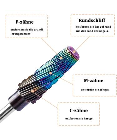 Bestgle 5-in-1 Cutter Bit Carbide Bit Nail Cutter Attachments for Acrylic Nails Professional 2.35 mm Electric Nail Drill Tungsten Steel Bits Manicure Pedicure Salon Tool - Buy Online on GoSupps.com