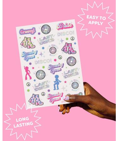XO Fetti Last Disco Temporary Tattoos - 42 Glitter Styles | Bachelorette Party Decor & Bridal Shower Supplies - Buy Online on GoSupps.com