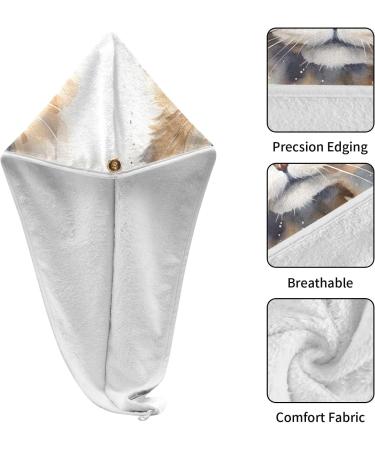 Handsome Cat Hair Towel 2 Pack | Super Absorbent Quick Dry Hair Turbans for Women & Girls - Ideal for Effortless Hair Drying - Buy Online on GoSupps.com