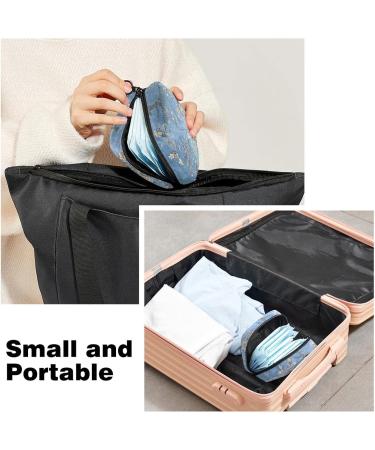 Almond Flower Pattern Menstrual Pad & Cup Pocket Bag - Perfect for Teens & Women | Stylish Storage Solution - Buy Online on GoSupps.com