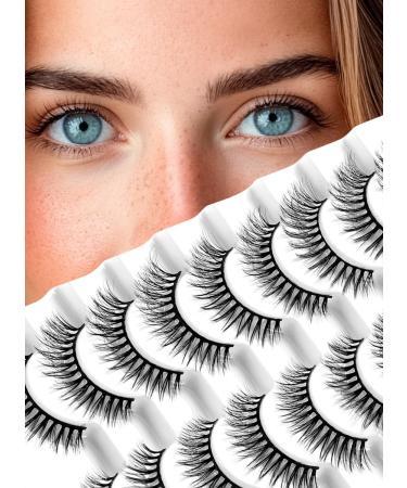 Classic Fake Eyelashes 4-11mm Lash Extensions Luxurious Natural Mink Lashes Eyelash Extensions Comfortable and Easy to Apply High-End Fiber Lashes for Superior Volume S-M17 Black