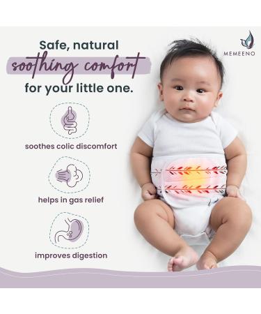 Baby Belly Band for Gas & Colic Relief - Self Heating Tummy Wrap for Newborns | Colic Belt & Gas Wrap - Soft Feathers Design - Buy Online on GoSupps.com