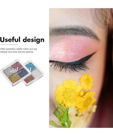 Healeved 2Pcs Glitter Eye Shadow Stage Show Eye Makeup Women Makeup Shiny Eyeshadow Women Cosmetics Supplies - Buy Online on GoSupps.com
