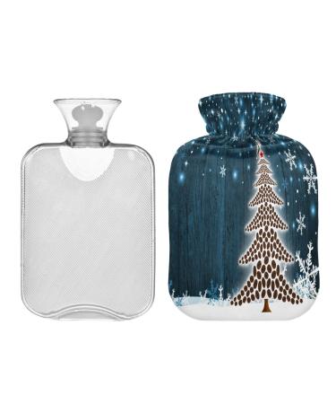 KCL Deci hot water bottle with cover Christmas tree coffee beans 2l hot water bottle hot water bag for foot warmer pain relief hot and cold therapy cramps