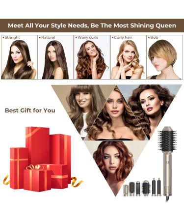 Buy 6 in 1 Hot Air Styler & Hair Dryer Brush - Ionic Ceramic Rotating Volumizer for All Hair Types - International Shipping Available - Buy Online on GoSupps.com