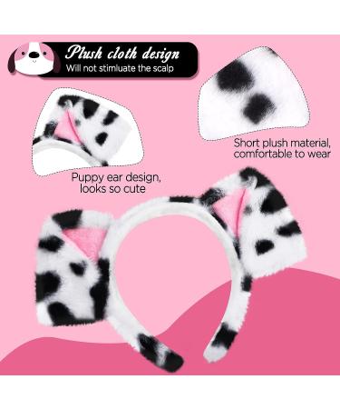 PAFUWEI Dalmatian Headband with Soft Plush Dog Ears - Perfect for Women, Girls, Cosplay, and Parties - Buy Online on GoSupps.com
