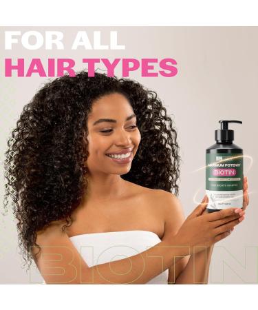 Hair Illusion Maximum Potency Biotin Shampoo | Rosemary & Castor Oil | Natural Sulfate Free for Hair Loss & Thinning Hair - International Shipping Available - Buy Online on GoSupps.com