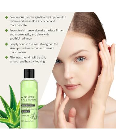Aloe Vera Facial Toner - Quick Absorption Deep Hydration Nourish & Repair Skin Keep Soft Radiant Smooth(3PCS) - Buy Online on GoSupps.com